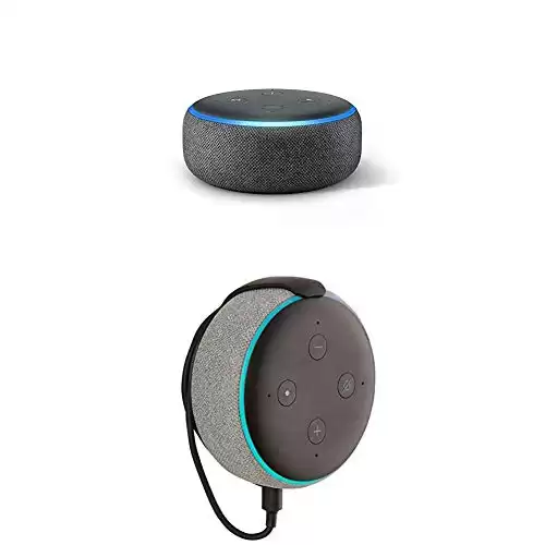 Echo Dot (3rd Gen) bundle with"Made for Amazon" Mount for Echo Dot - Charcoal
