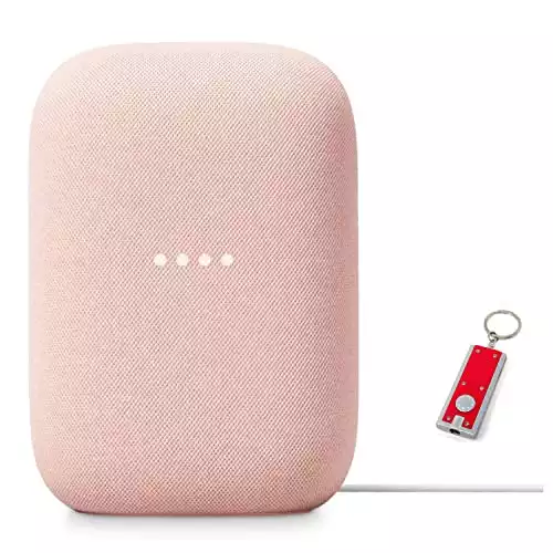 Google Audio Bluetooth Speaker with Keychain LED - Wireless Music Streaming - Sand Pink