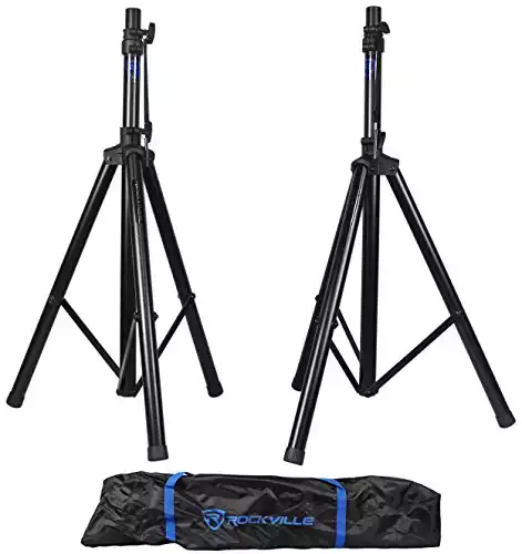 Rockville Pair RVES1 Adjustable Tripod DJ PA Speaker Stands +Carry Bag/Universal