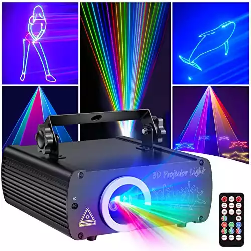 Ehaho DJ Laser Party Lights, 3D Animation RGB Lazer Stage Lighting