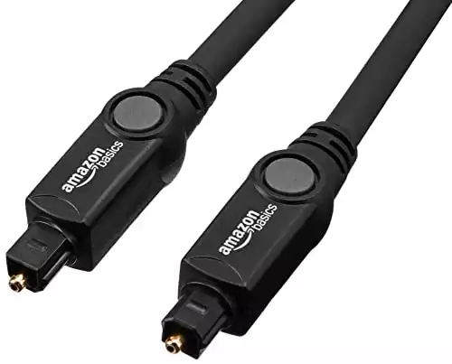 Amazon Basics Digital Optical Audio Toslink Cable for Sound Bar to TV, 6 Feet (1.8 Meters)