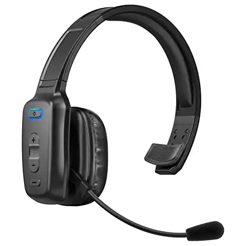 LEAYU Bluetooth Headset, Trucker Bluetooth Headset with Noise Canceling Microphone & Mute Button