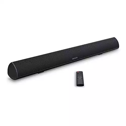 BESTISAN Soundbar, TV Sound Bar with Dual Bass Ports Wired and Wireless Bluetooth 5.0 Home Theater System
