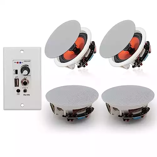 Herdio 6.5'' Bluetooth in Wall in Ceiling Speakers