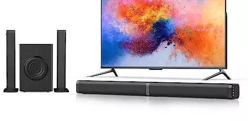 Puxinat 2 in 1 Separable Sound Bars for TV with Subwoofer