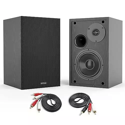 BESTISAN 4 Inch Powered Bookshelf Speakers with Deep Bass